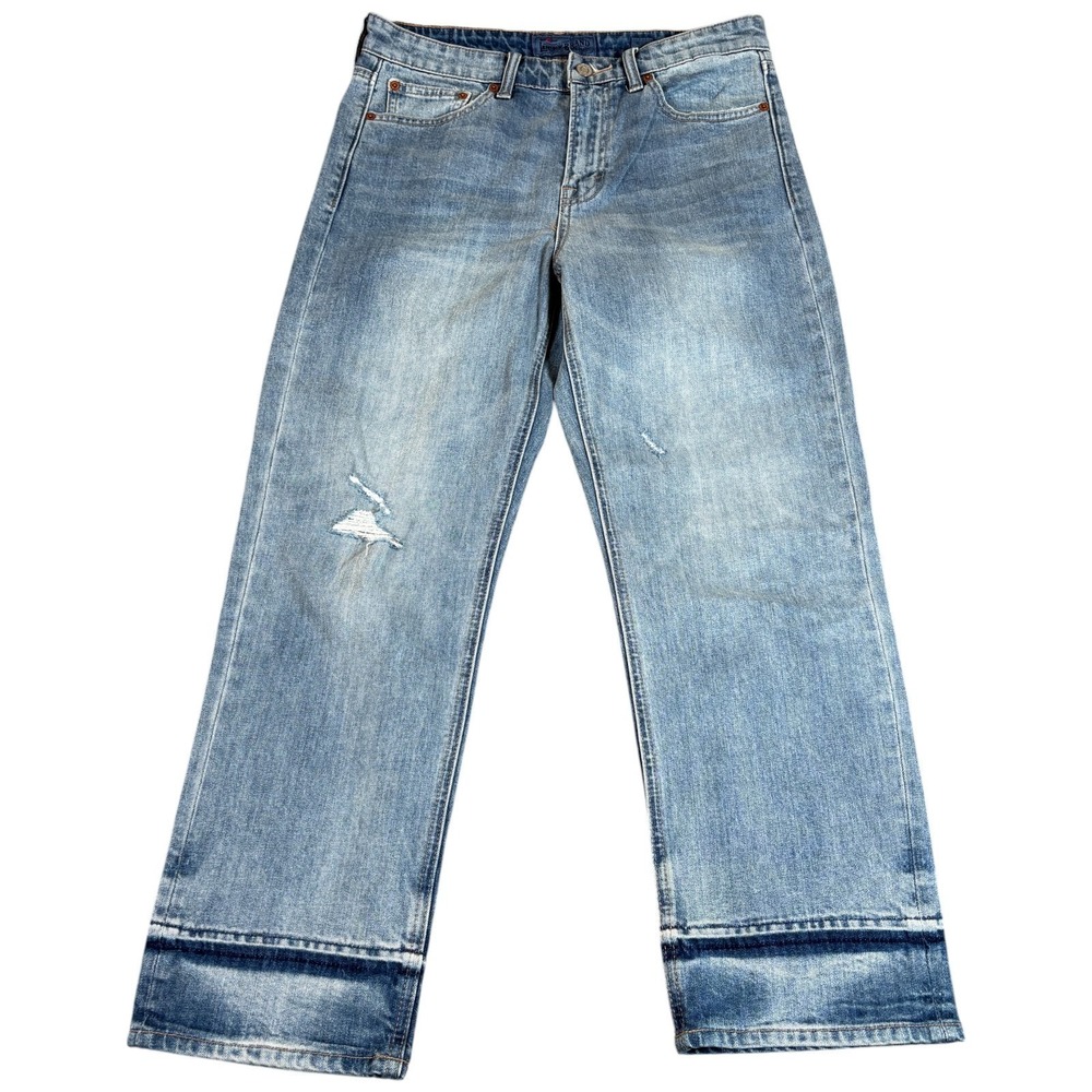 Lucky Brand Jeans Womens 6/28 Light Blue Denim Stretch Straight Leg Released Hem